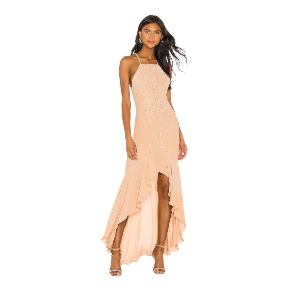 Nude Embellished Dress - Small